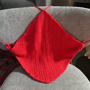 Red Knit Cropped tank top